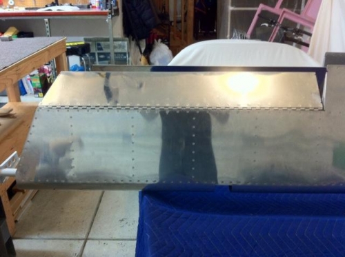 The trim tab attached