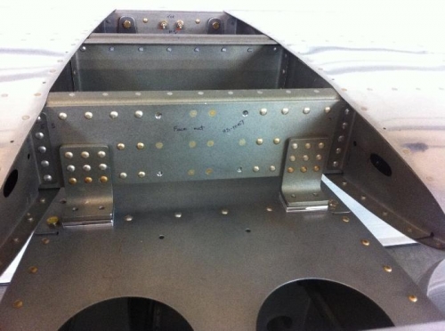 HS brackets are drilled into the aft deck