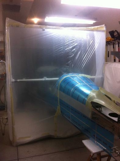 The new paint booth