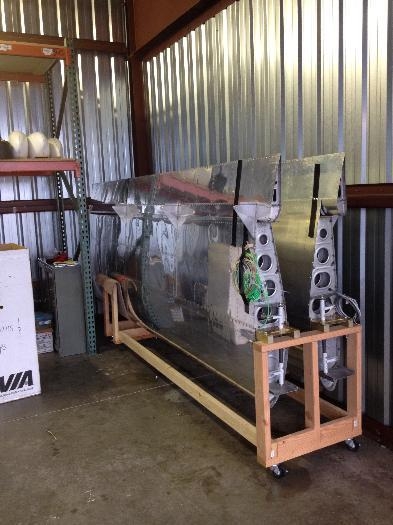 The wings at their new home and in storage