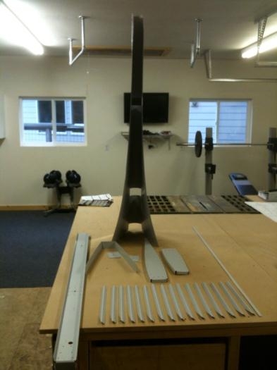 Right elevator ready for assembly