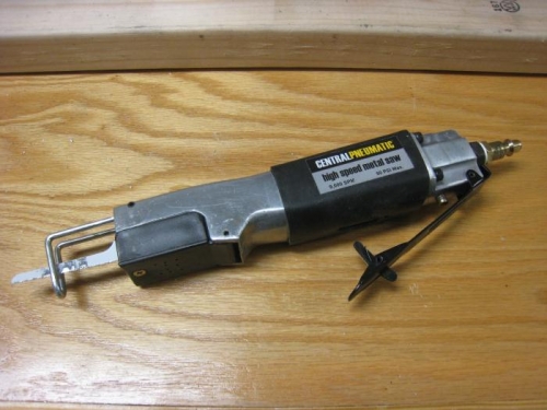 Harbor Freight air saw, used to cut sheet metal.