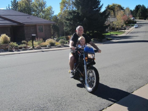 Motorcycle ride with Daddy!