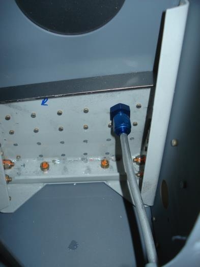 Rivets set and vent line connected