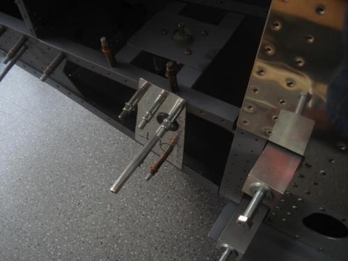 Left tank fuel line fuselage exit.