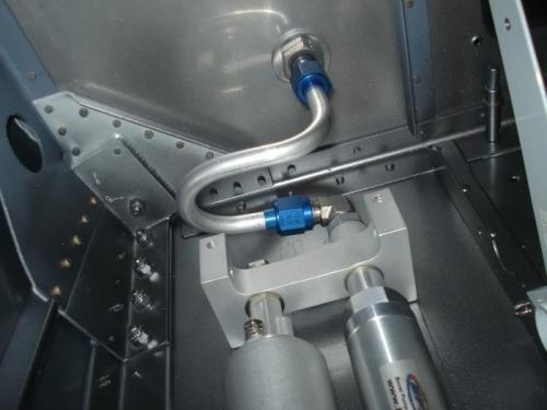 Boost pump to firewall fuel line