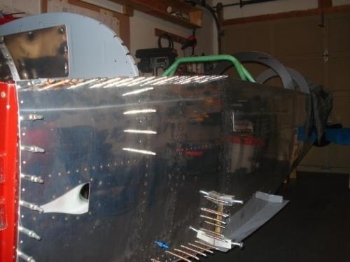 Left front skin riveting