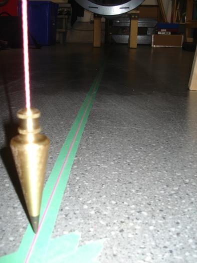 Fuselage centre line at the firewall end