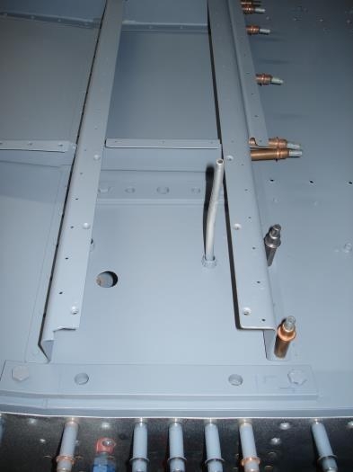 Left gear brackets torqued in place