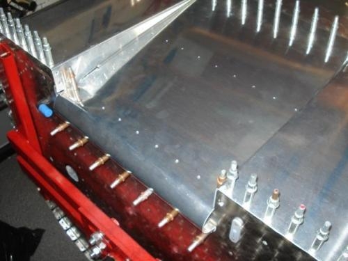 Cooling ramp clecoed in place