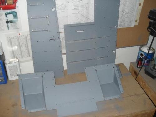 Left, right, and front floors and foot wells riveted