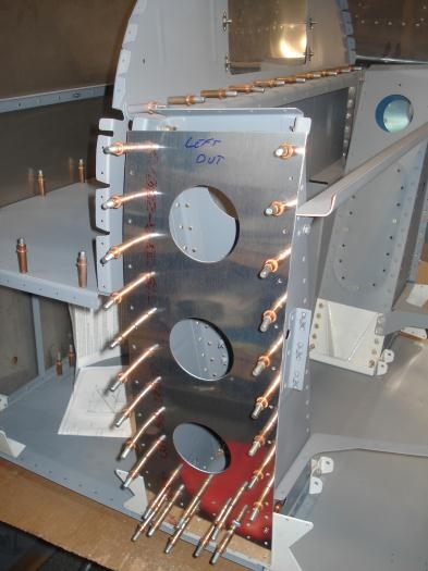 F-802 gear box plates curved and clecoed