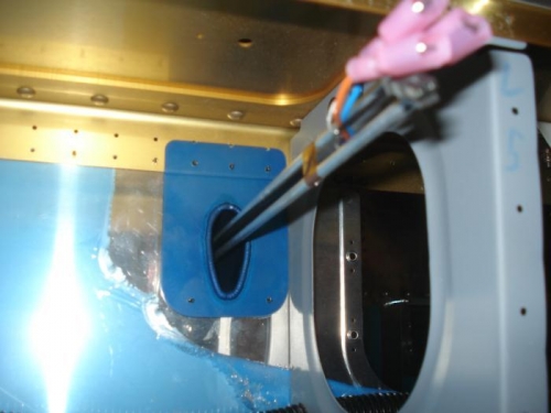 Interior shot.  Will have to remove some of the mast flange to accomodate the rivets on the spar.