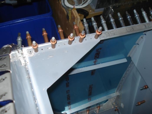 Right side done.  Will need some touch up priming due to the clamps