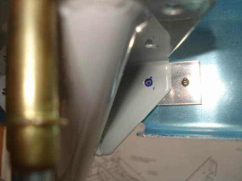 Hole centre marked for drilling