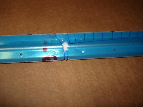 Carefully marked for cutting