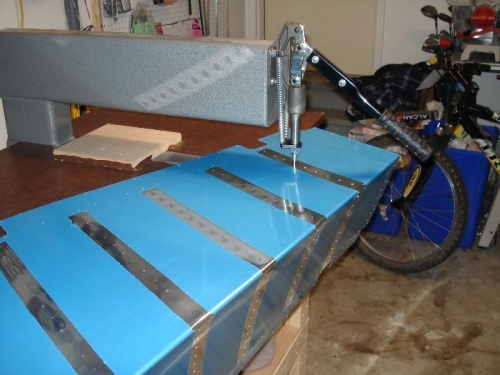 Dimpling the rudder skin with the DRDT-2