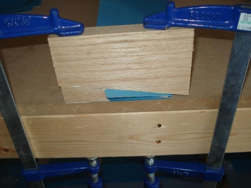 Inboard bottom tab bent.