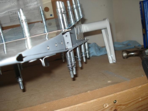 Not a bad bend and it's pop riveted in place.