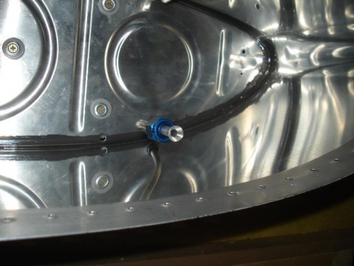 Vent line flared and ready to be installed