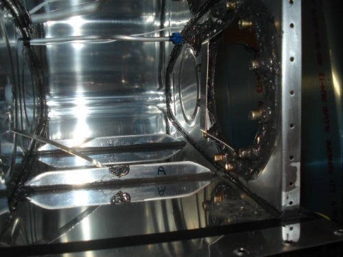 Vent line connected and prosealed.