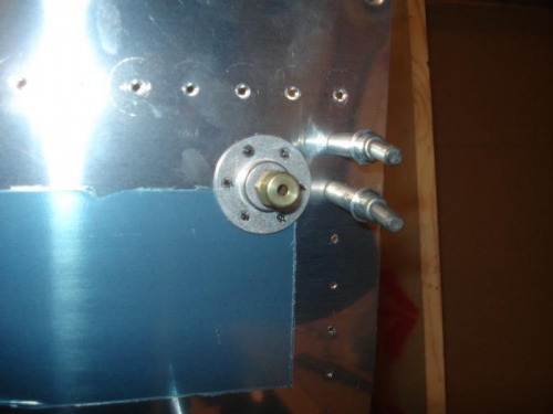 Fuel drain drilled and clecoed in place