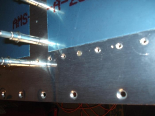 All done - rivet sitting properly with enough room for the proseal.