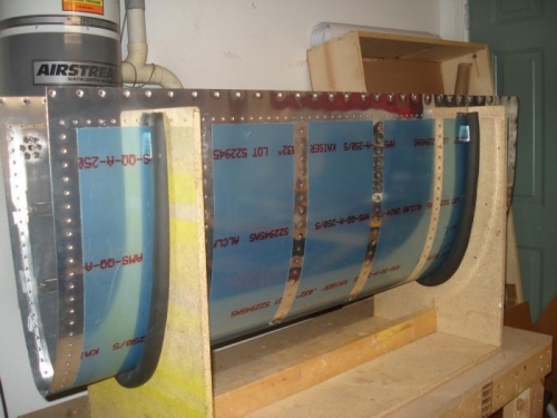 Top skin half riveted.