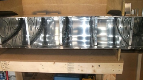 All interior rib flanges and rivets sealed