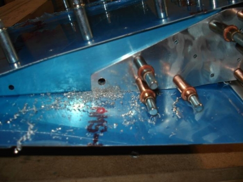 1/4 holes drilled for the nutplate