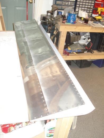 Ribs and bottom skin riveted