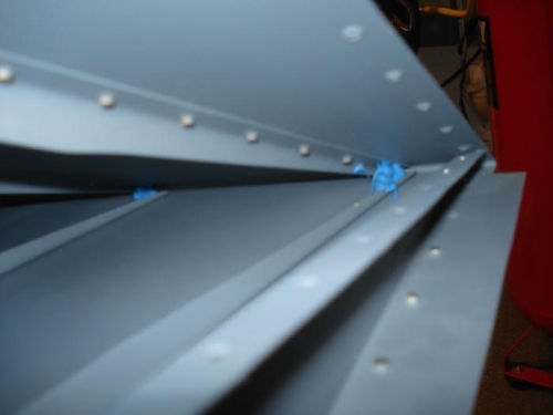 RTV added to the trailing edges where the stiffeners meet