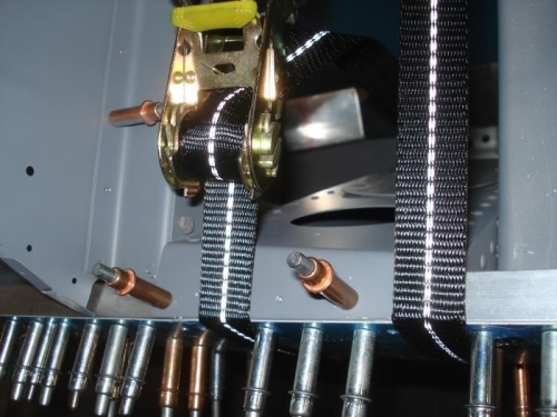 Straps pulling tight