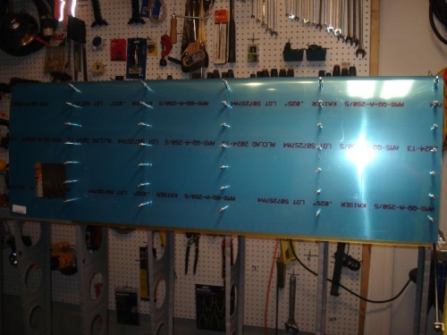 Bottom of the leading edge.