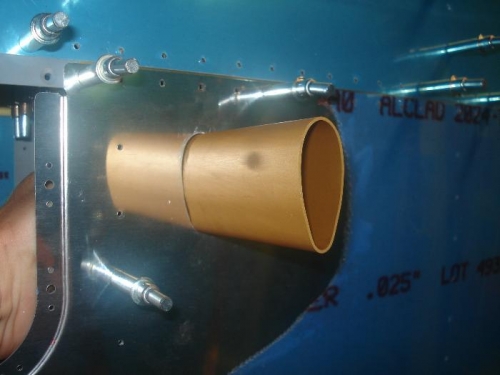 Mast fits through the hole snicely