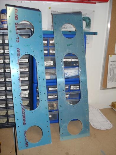 Webs cutout and nutplate holes drilled