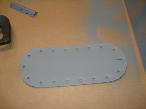 Access plate dimpled to #8