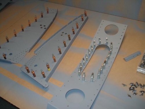 Nutplates for teh access cover clecoed