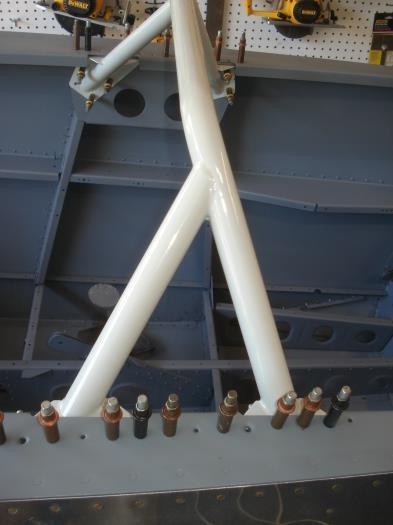 Spacers and seatback support all clecoed