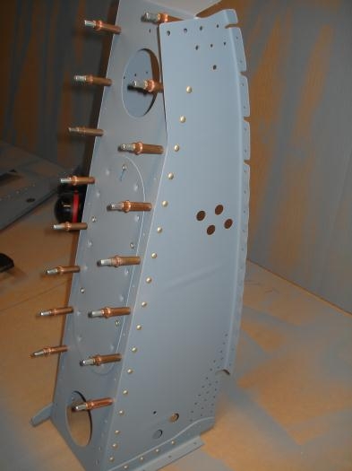 Forward and aft bulkheads riveted.