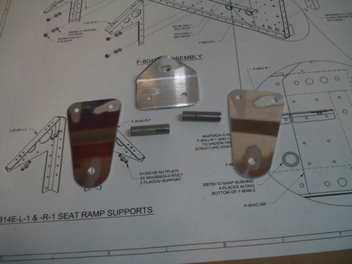 Seat belt lug spacers, contirl mount, and the Seat belt attach lugs