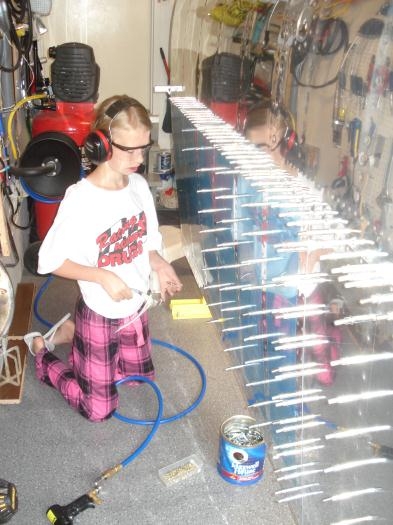 Removing a line of clecos