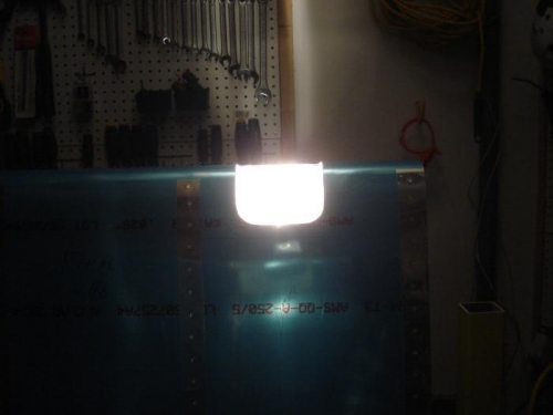 Lights off in the garage.