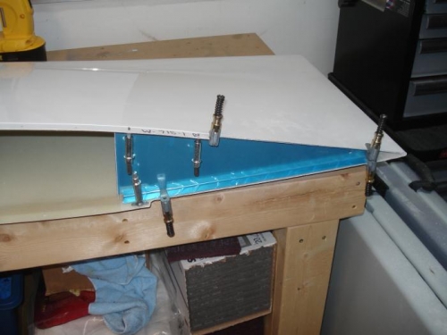 Wingtip rib being fitted.