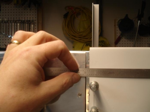 Rib in place and a 1/4 inch gap