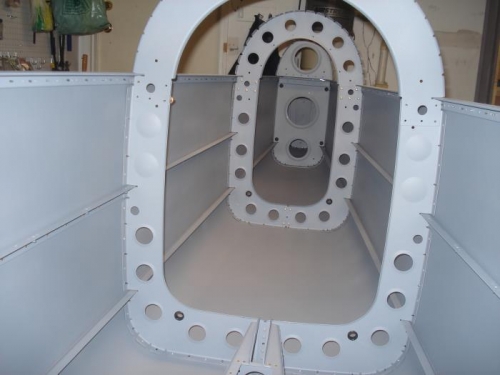 Interior shot of the canoe.