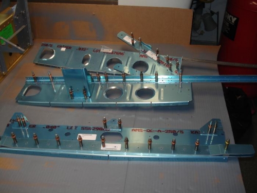 Forward inboard seatribs and angles final drilled.