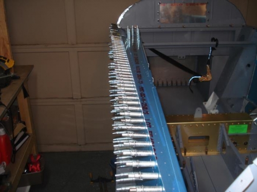 Cockpit rail clecoed in position.