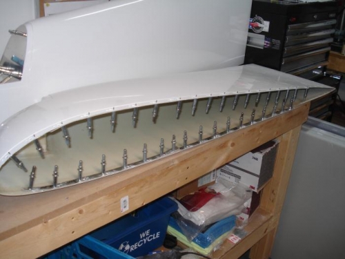 Reinforcement strips deburred and ready for epoxy.