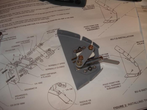 Stall warning assembled.